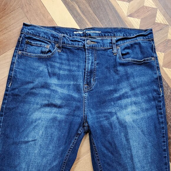 Old Navy Medium Wash Straight Leg Jeans Size 38x34 - Picture 7 of 15